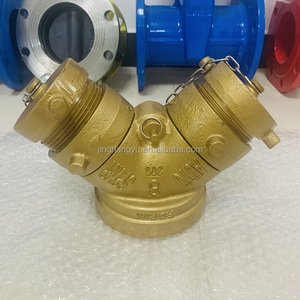 黄铜y连体消防设备2路连体消防水带连接