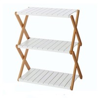 Giá Gấp Chậu Hoa Bằng Gỗ Giá 3 Tầng Kệ Gỗ Thông Có Thể Gập Lại