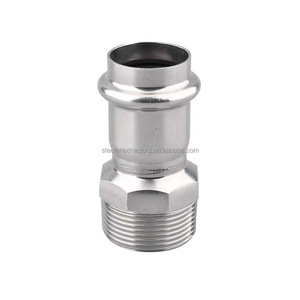 V Press V Adaptor ganda pria, Adaptor Couping lurus pria SS304 baja karbon tekan ganda - Product Image 3