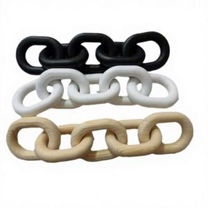 High Quality Hand Carved 5-Link <b>Wood</b> Knot Decorative Chain <b>Rustic</b> <b>Wood</b> Link Decorative Object Large Wooden Chain - Product Image 1