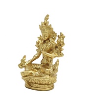 Statue de bouddha tibétain vénère la Tara verte de Guanyin Bodhisattva Sculpture décor à la maison