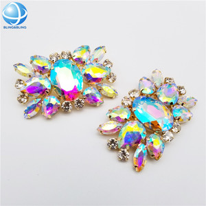 Diamantes <span class=keywords><strong>de</strong></span> imitación <span class=keywords><strong>de</strong></span> moda cristal extraíble Metal gema zapato ornamento decoraciones broche joyería Clip en zapato - Product Image 6