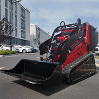 SDLOT Kompakter Mini-Radlader mit Kubota Dieselmotor CE EURO5 Hydraulischer Schneegreifer für Winterhof-Aufbereitung