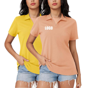 Camiseta de Yoga de Manga Corta con Cuello Polo, Personalizable con Logotipo, para Mujer, sin Costuras, de Nailon y Elastano, de Secado Rápido, para Running y Fitness, de Color Sólido - Product Image 2