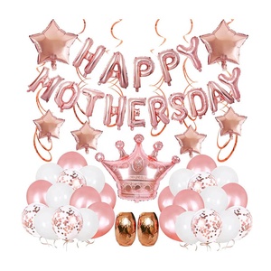Fournitures de décoration pour fêtes à domicile en gros, ensemble de ballons en latex et en aluminium pour la fête des mères, cadeaux pour maman - Product Image 3