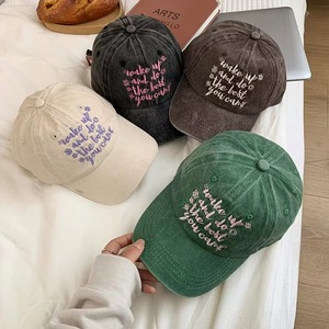 Charme INS Style Personnalité Rétro Lettre Coton Casquette De Baseball Avec Broderie En Trois Dimensions Sport Parasol Cap - Product Image 1