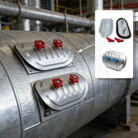 Hatch d'inspection pour conduits d'air en tôle galvanisée avec porte d'accès incurvée
