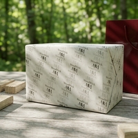 Papier d'emballage personnalisé biodégradable, écologique, recyclable, jetable, 100% pâte vierge enduite d'amidon