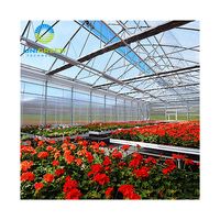 Zng — serre d'usine en plastique à sommet rond, plantation de légumes utilisé en chine, à plusieurs espaces avec systèmes hydroponiques