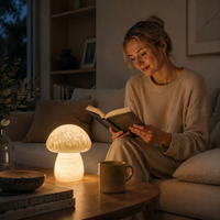 Lampe d'ambiance LED rechargeable en marbre naturel moderne, à intensité variable par toucher, pour chambre à coucher et salle de bain