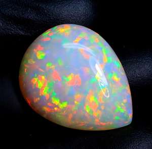 โอปอลเอธิโอเปียคุณภาพสูง ทรงคาโบชอง แบบหลวม 100% ธรรมชาติ ทรงลูกแพร์ เคลือบแว็กซ์/น้ำมัน ตาแมว สำหรับทำเครื่องประดับ DIY - Product Image 4