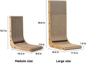 Grattoir en bois avec coussin en sisal, jouet d'intérieur pour animaux de compagnie pour affûter les griffes, accessoire pour la maison - Product Image 4