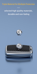 Accesorios de coche <span class=keywords><strong>Interior</strong></span> Aleación de Metal + ABS funda de llave remota de coche Smart Key Shell fundas de bolsa compatibles con Jeep Dodge Chrysler - Product Image 5