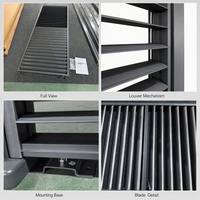 Panneau Pare-Vent Extérieur sur Pied avec Support Intégré et Lames Orientables pour Cour