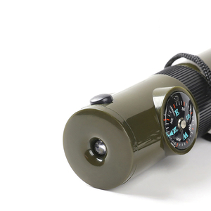 7 في 1 متعددة الوظائف شعلة البقاء على قيد الحياة مكبر الحرارة ضوء صافرة بوصلة مرآة للرحلات التخييم وأدوات المشي لمسافات طويلة - Product Image 5