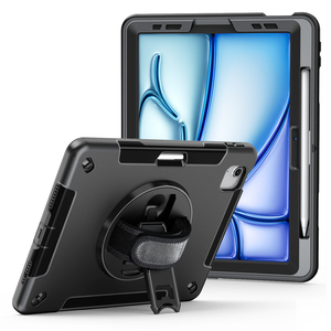 เคสกันกระแทก<span class=keywords><strong>พร้อม</strong></span>ขาตั้งหมุนได้ 360 องศา ที่ใส่<span class=keywords><strong>ปากกา</strong></span>สไตลัส สำหรับ <span class=keywords><strong>iPad</strong></span> Air <span class=keywords><strong>8</strong></span> <span class=keywords><strong>Gen</strong></span> 11 นิ้ว รุ่น M4 2026 A3463 - Product Image 1