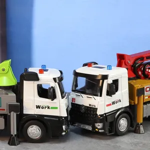 1/<span class=keywords><strong>18</strong></span> ciment pompe <span class=keywords><strong>camion</strong></span> alliage voiture modèle moulé sous pression en métal Transport véhicule ingénierie jouet pour garçons - Product Image 2