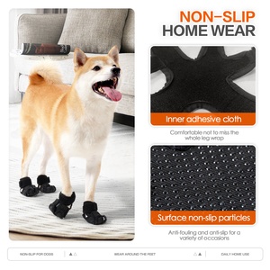 Nouvelles Bottes Antidérapantes Solides et Écologiques pour Chiens – Faciles à Enfiler, Conception Ouverte, Respirantes, Protection des Pattes pour Chiens Âgés sur Sols en Bois Dur – Lot de 4 - Product Image 3