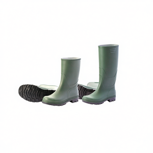 Botas de lluvia de PVC verde Ttake con suela negra, calzado de seguridad para uso en exteriores - Product Image 2