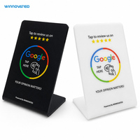 Support de table en acrylique transparent NFC pour avis Google – Affichez vos avis en tapant sur le panneau