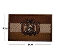 Écussons de drapeau d'Haïti de haute qualité en gros Écusson brodé Crochet et boucle d'attache d'applique pour la décoration