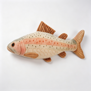 Sac à dos en peluche truite arc-en-ciel personnalisé UUUU40, design réaliste de poisson, rembourrage en coton PP, taille 51-99 cm, unisexe, pour l'exportation mondiale - Product Image 1