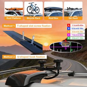 Barres transversales <span class=keywords><strong>de</strong></span> toit pour VW Atlas CA 2017-2026 à rails surélevés (non Cross Sport), en aluminium robuste, porte-bagages et porte-skis <span class=keywords><strong>de</strong></span> toit - Product Image 5