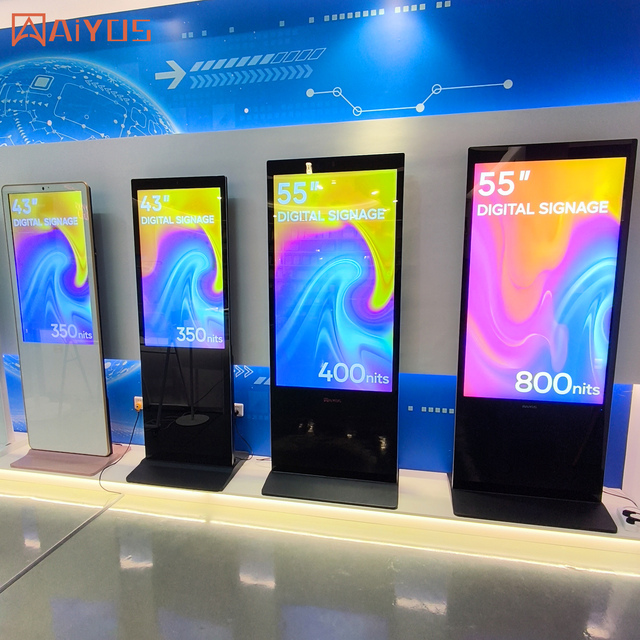 Factory-Made Freestanding Touch Screen Kiosk High-Resolution Digital Signage Display for Business & Public Areas