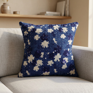 Funda de Cojín Floral con Estampado Artesanal, Funda de Almohada Cuadrada con Cierre Trasero, Decoración de Algodón para el Hogar y Hoteles - Product Image 2