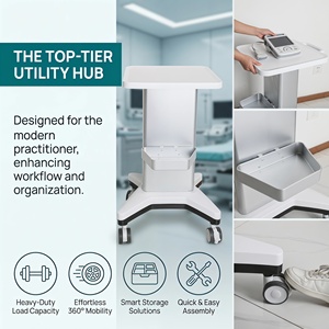 Chariot de beauté multifonctionnel avec étagère de rangement pour salon professionnel et support d'appareils de spa médical - Product Image 2