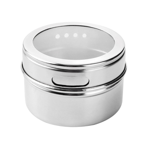 Magnetic Spice Jar New Magnetic Spice Tins Stainless Steel Spice Tins Storage Container Spice Jar With Shaker Lid Magnetic Kitchen Organization