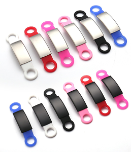 XL Stainless Steel <b>Custom</b> Pet ID <b>Tag</b> Button Closure <b>Dog</b> Name <b>Tag</b> Solid Ribbons Personalized Engraved Eco-friendly No Noise - Product Image 3