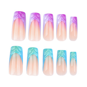 Venta al por mayor <span class=keywords><strong>uñas</strong></span> postizas acrílicas mecánicas 24 Uds <span class=keywords><strong>uñas</strong></span> artificiales largas estilo francés almendra ataúd prensa en las <span class=keywords><strong>uñas</strong></span> - Product Image 4