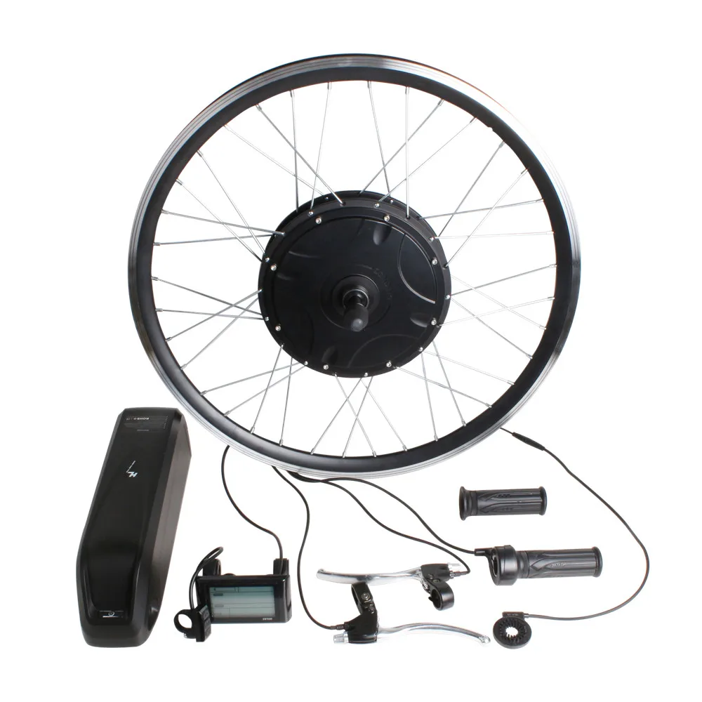 Built in controller hub motor 48v 1500w ebike kit, 26'' 28" 500w 750w 1200w electric bicycle conversion kit