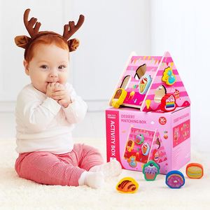 Cube d'activités en bois pour bébé, jouet sensoriel éducatif Montessori, blocs sécuritaires pour enfants, cadeau pour nourrissons - Product Image 5