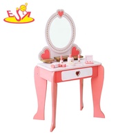 Table à langer en bois rose pour filles, prête à être expédiée, W08H102