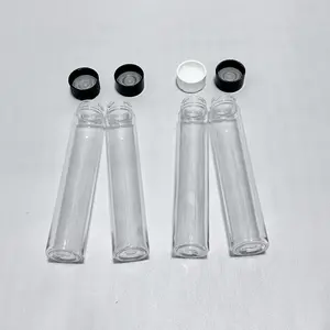 Tubes en plastique de 97mm pré-rouleau tubes en plastique tubes en plastique avec bouchons noirs à l'épreuve des enfants