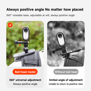 Accesorio para Cámara de Acción Telesin para Insta360 GO3, Soporte de Cabezal Giratorio de 360 Grados, Liberación Rápida, Máx. 250g, Universal para Mochila - Product Image 3