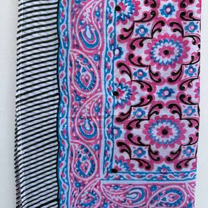 Block Printed Cotton Sarongs Handmade Floral Letter One-piece <b>Wrap</b> Pareo Scarf <b>Shawl</b> Beach Wear Wholesale Export Fashion - Product Image 2