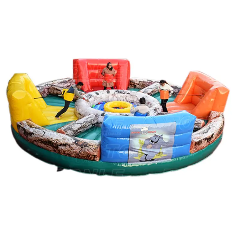 adult and kids inflatable human hungry hippo game/ hungry hippo chow down inflatable games for sale