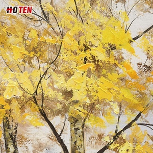 Grande pittura astratta <span class=keywords><strong>su</strong></span> misura albero dorato dipinto a mano olio <span class=keywords><strong>su</strong></span> <span class=keywords><strong>tela</strong></span> arredamento moderno unico per sala da pranzo - Product Image 5