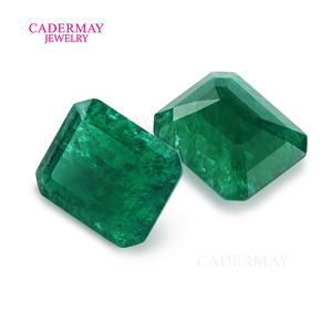 CADERMAY Emerald Gemstone Grandmother Cut Loose Stone Emerald Green No. 7 Jewelry Center Stone - Product Image 4