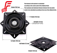 Base Giratoria de Alta Resistencia para Maquinaria Industrial y Muebles, Plataforma Giratoria de 360 Grados