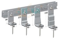 ARTSIGN |   Supports de montage de panneaux solaires, structure et système de fixation solaires chinois, pinces d'extrémité de rail Alu6005, pied en L pour toits métalliques