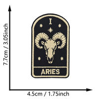 Écusson rectangulaire thermocollant en feutre non tissé brodé Couronne Aigle Doré, patch de sécurité écologique pour chapeau
