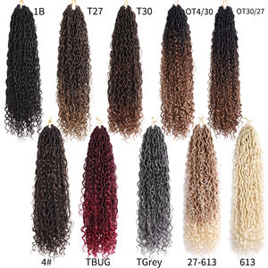 Cheveux synthétiques pré-bouclés pour tresses au crochet, style Faux Locs Goddess, blond River Locs et tresses bohèmes hippie pour femmes noires - Product Image 5