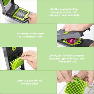 Factory Wholesale Kitchen Accessories 14 in 1 Food Cutter Veggie Onion Chopper Mandoline <b>Slicer</b> Multifunctional <b>Vegetable</b> Cutter - Product Image 3