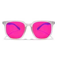 QSKY 2991 Lunettes anti-lumière bleue à verres rouges 99% pour favoriser le sommeil, monture surdimensionnée TR90 avec verres orange anti-fatigue