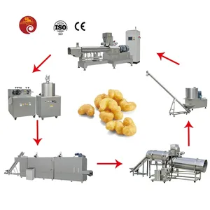 Precio de suministro Máquina profesional de copos de maíz Desayuno Cereales Máquina extrusora de copos de maíz Planta de fabricación