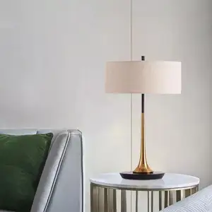 Factory Wholesale Simple Fabric Table Lamp Study Room Sofa Corner Decorative Bedroom Bedside Reading Lamp